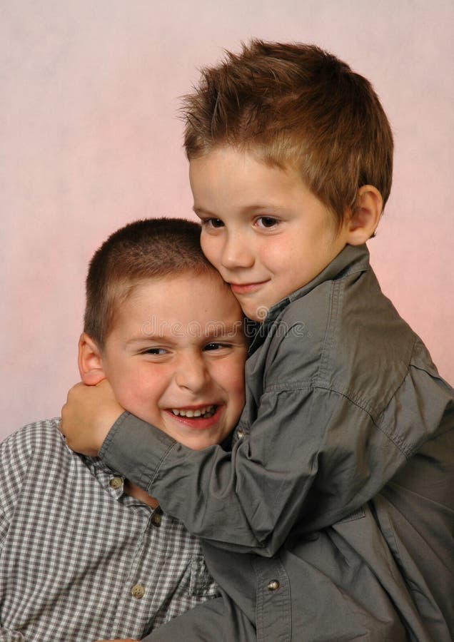 Boys, cousins, 5 and 6 year old, they are friends. Boys, cousins, 5 and 6 year old, they are friends.