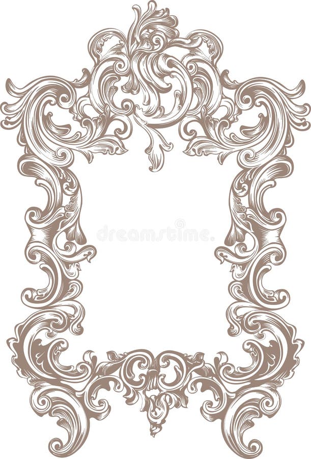 Barok kader stock illustratie Barok kader stock illustratie