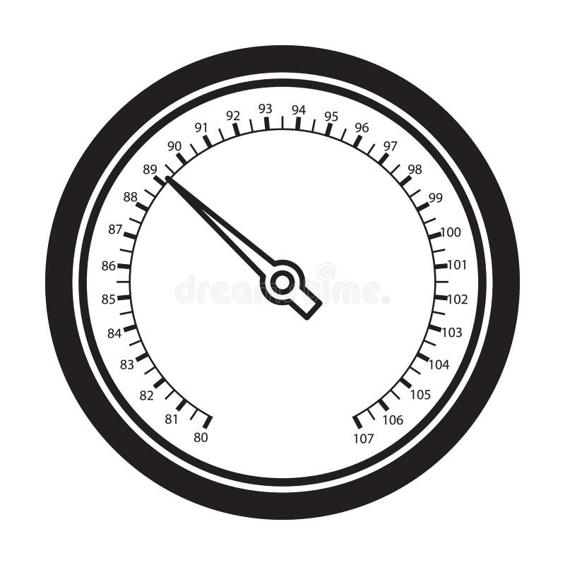 Barometer Vector Icon.Black Vector Icon Isolated on White Background