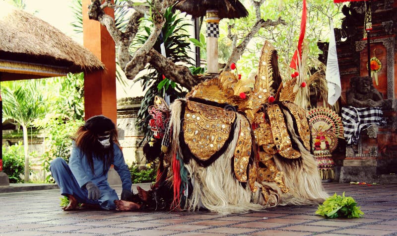 Barong Dance From Bali Indonesia Stock Image Image Of Bali Myths