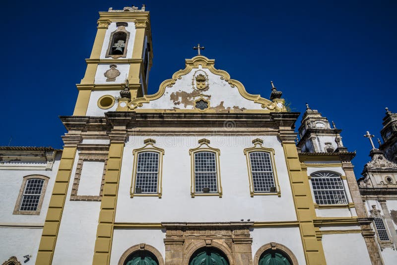 Baroque facade, Salvador, Bahia, Brazil stock photography Baroque facade, Salvador, Bahia, Brazil stock photography