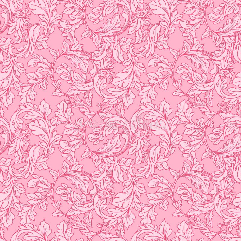 Baroque floral pattern stock vector. Illustration of ornate - 49615320