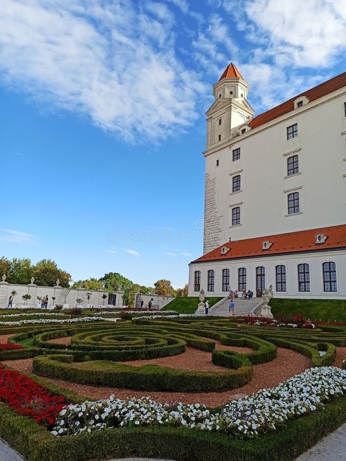 Baroque garden of Bratislava Castle, Slovakia