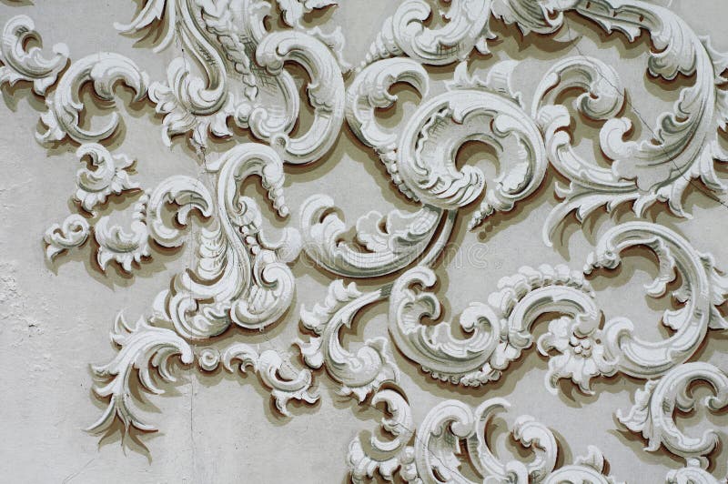 Baroque Ornament Detail Decoration Wall Stock Image Image of style
