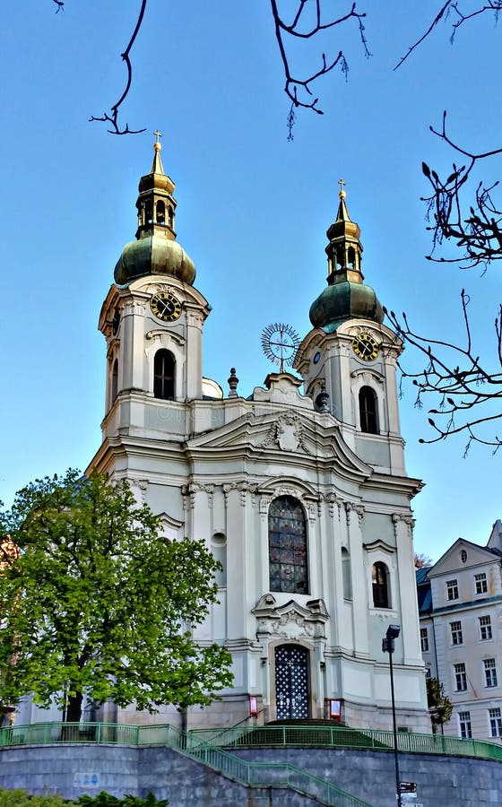 Baroque St. Mary Magdalene church, Karlovy Vary royalty free stock photo Baroque St. Mary Magdalene church, Karlovy Vary royalty free stock photo