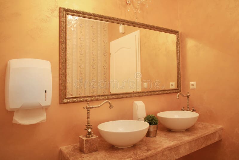 Baroque Style Bathroom Interior Stock Image Image of bath, indoor