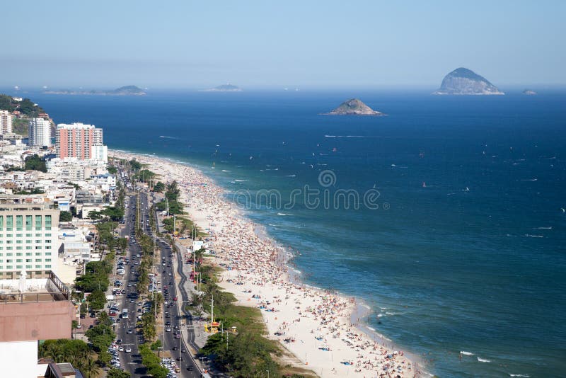 Barra da Tijuca Beach in Rio de Janeiro royalty free stock photo Barra da Tijuca Beach in Rio de Janeiro royalty free stock photo