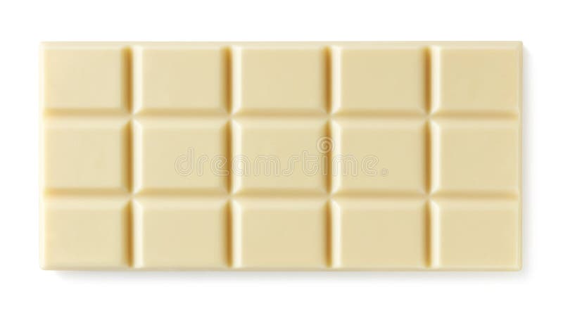 Barra de chocolate branca isolada no fundo branco imagens de stock Barra de chocolate branca isolada no fundo branco imagens de stock