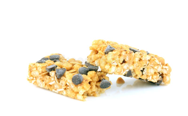 Barra de granola rachada. fotografia de stock royalty free Barra de granola rachada. fotografia de stock royalty free