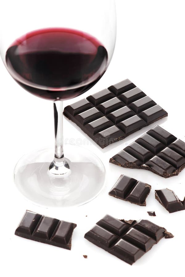 Vinho tinto e chocolate imagens de stock Vinho tinto e chocolate imagens de stock