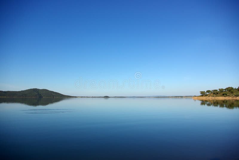 Barrage of Alqueva Portugal. royalty free stock image