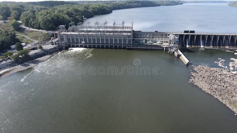 Barrage aérien de Conowingo de longueur, Conowingo le Maryland banque de vidéos