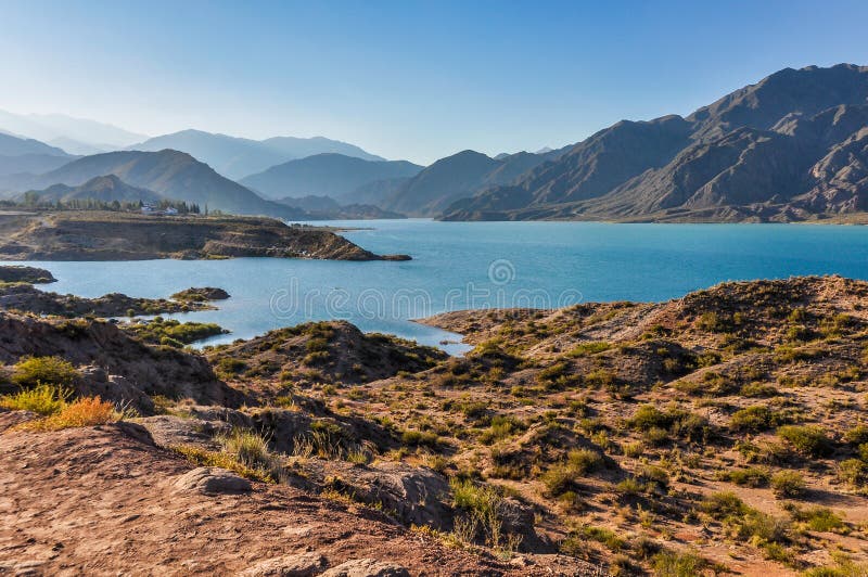 Barrage de Potrerillos, Mendoza, Argentine photo stock