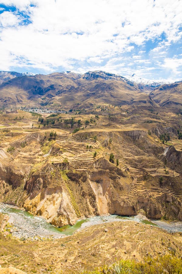 Barranco De Colca Perú Suramérica Incas Para Construir El