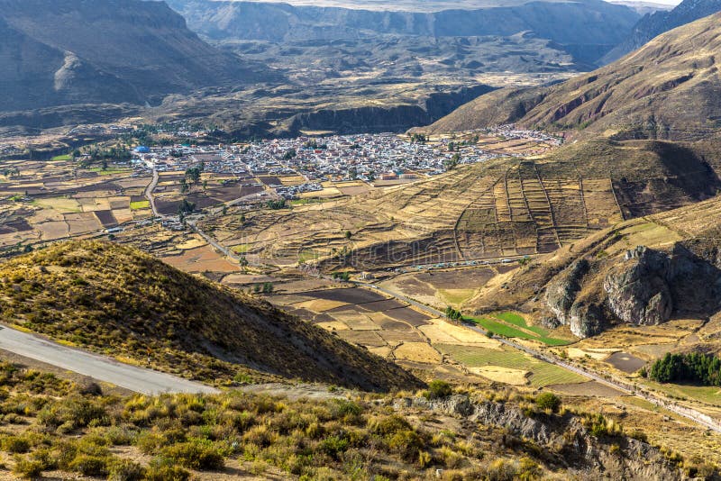 Barranco De Colca Perú Suramérica Los Incas Para Construir