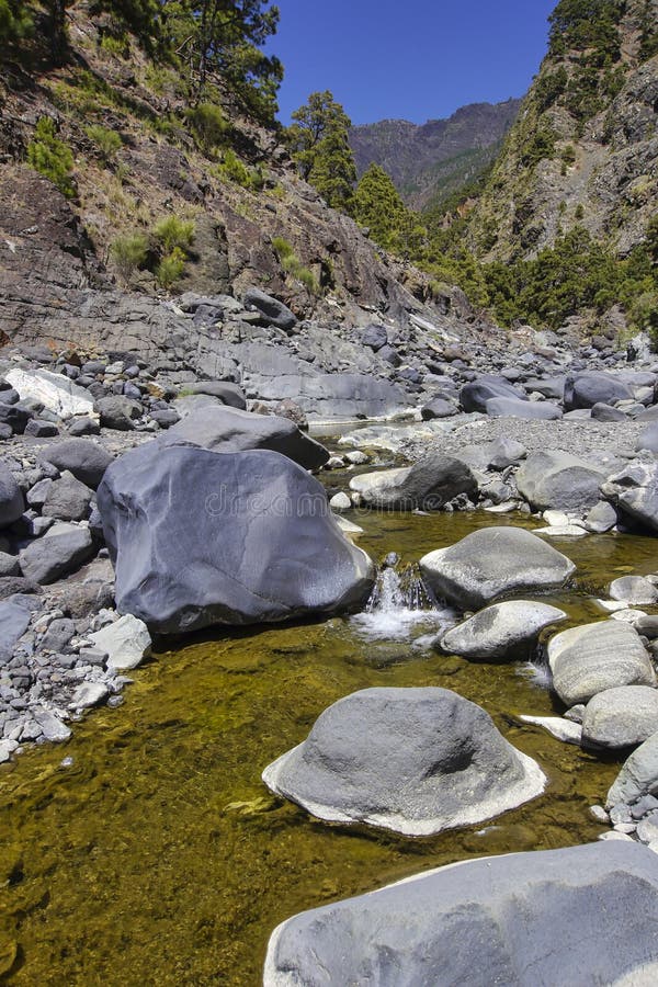 Barranco de las angustias caldera de taburieno national park στοκ φωτογραφία