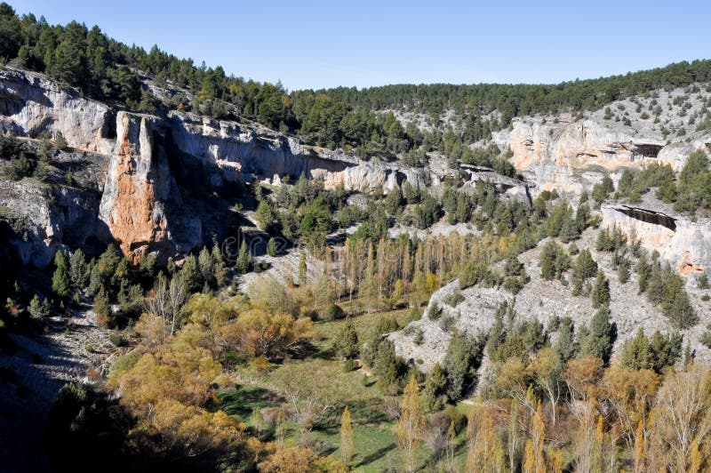 Barranco del río de Lobos, Soria (España) foto de archivo libre de regalías Barranco del río de Lobos, Soria (España) foto de archivo libre de regalías