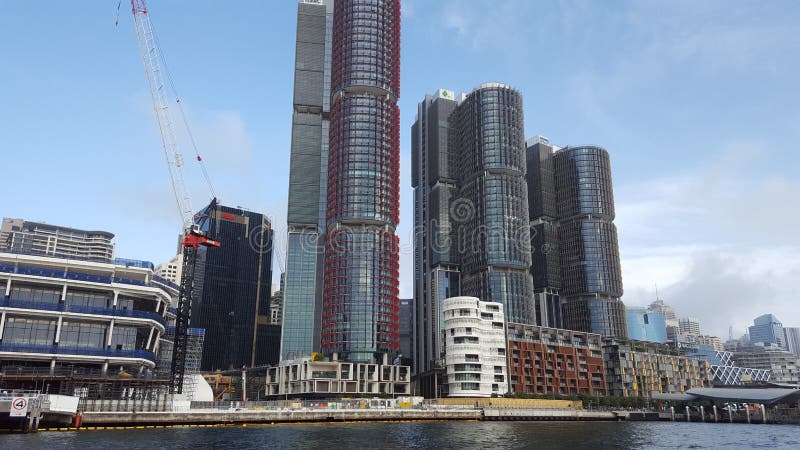 Barrangaroo i Sydney på Sydney Harbour, också som är bekant som Darling Harbour, Sydney, NSW arkivbilder Barrangaroo i Sydney på Sydney Harbour, också som är bekant som Darling Harbour, Sydney, NSW arkivbilder