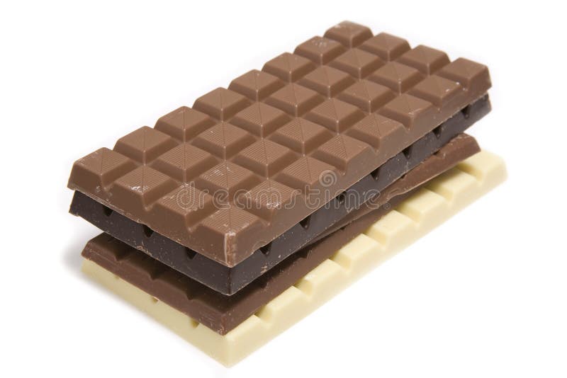 Barras de chocolate fotografia de stock royalty free Barras de chocolate fotografia de stock royalty free