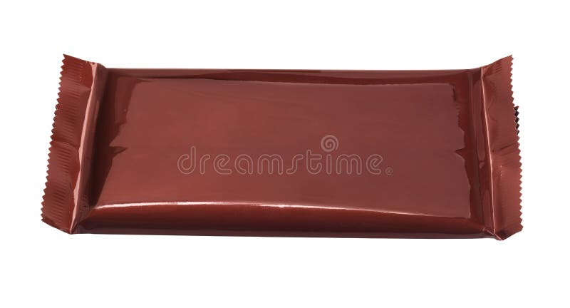Barre de chocolat en emballage en plastique images libres de droits Barre de chocolat en emballage en plastique images libres de droits