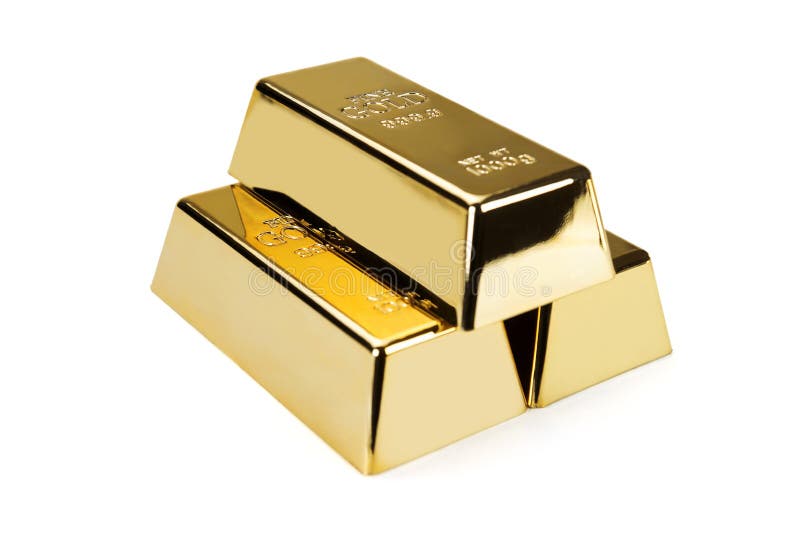 Lingotti d'oro e concetto finanziario fotografie stock libere da diritti
