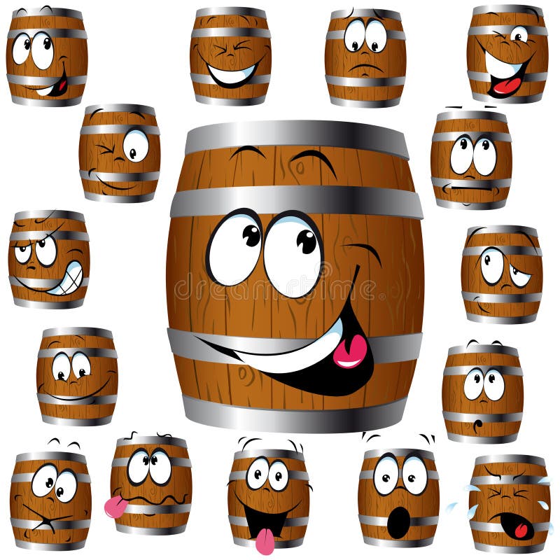 Barrel cartoon stock vector. Illustration of character - 26878721