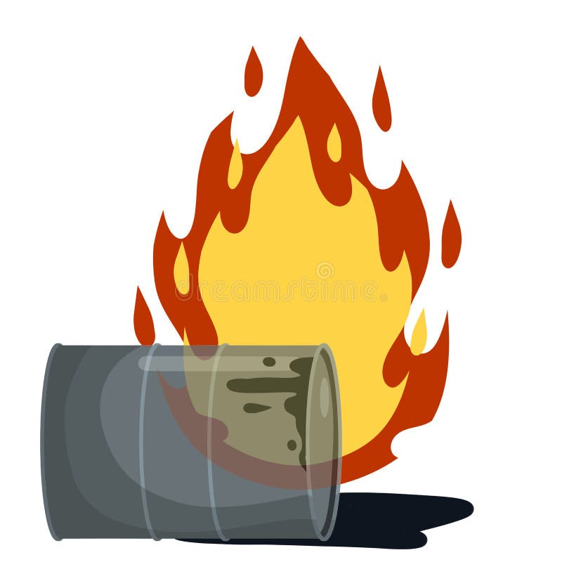 Barrel of Oil. Burning Fossil Fuels Stock Vector - Illustration of gallon,  barrel: 177655231