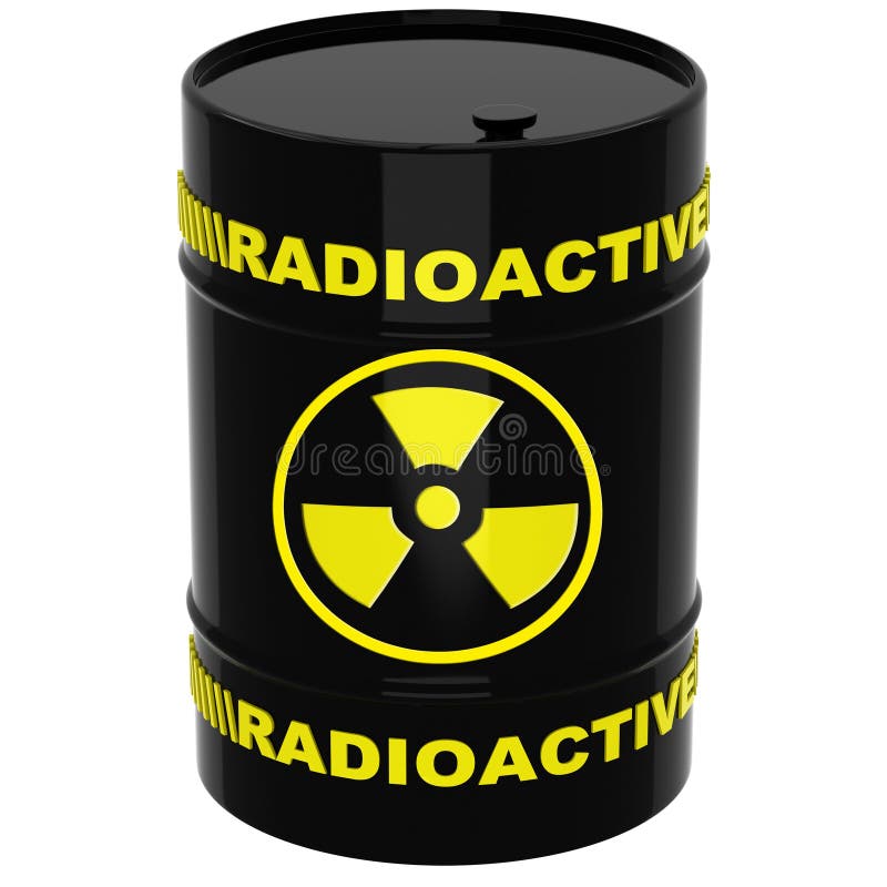 Barrel with radioactive materials