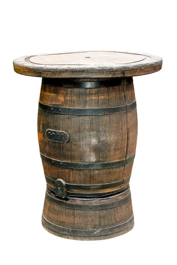 Barrel table isolated