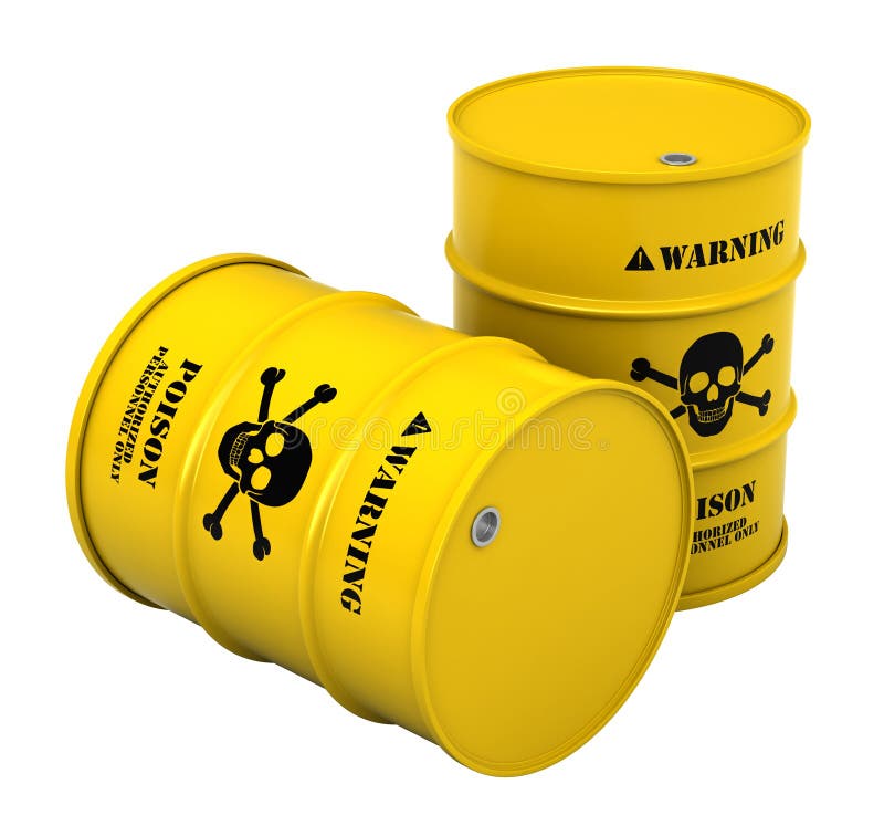 Barrels with poisonous substance