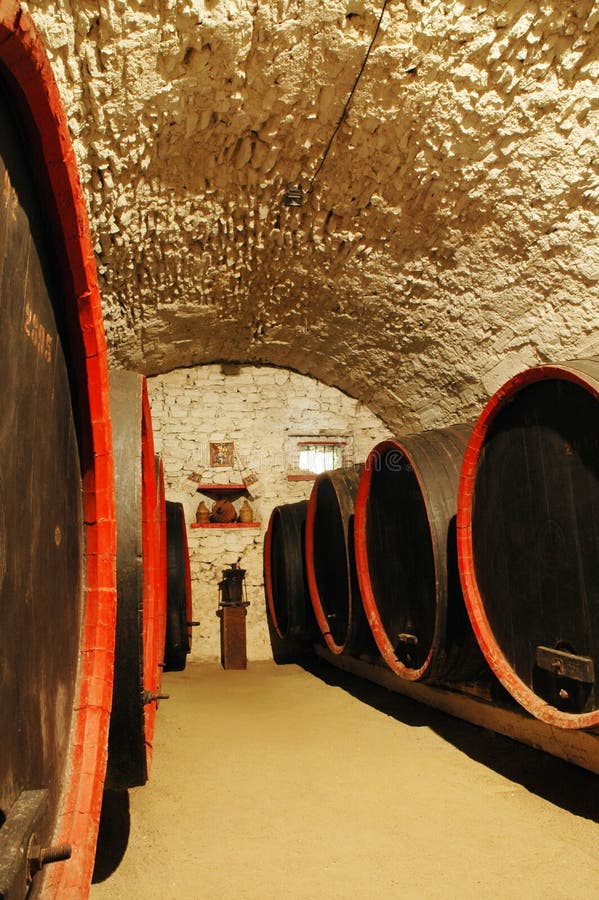 Barrels in a wine-cellar