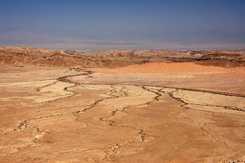 Barren landscape in Crater Ramon.