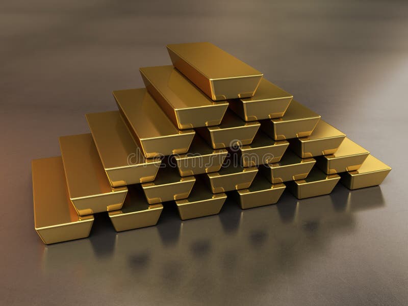 Barres d'or illustration stock Barres d'or illustration stock