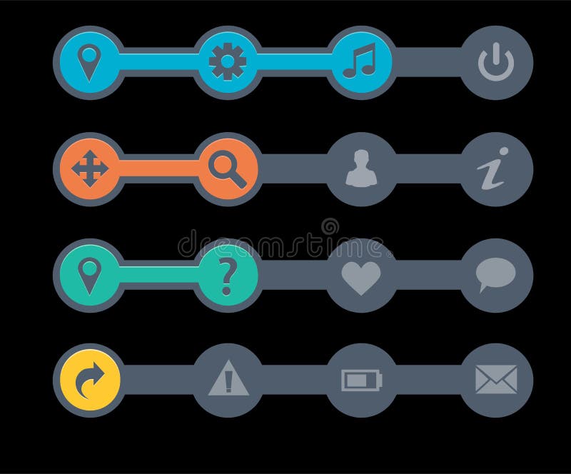 Barres de menu de navigation illustration libre de droits Barres de menu de navigation illustration libre de droits