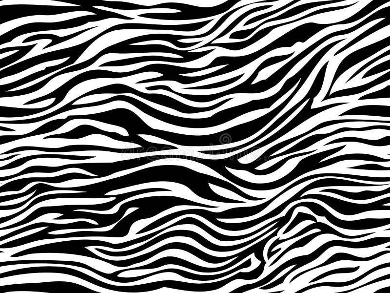 Barri il nero bianco di ripetizione senza cuciture del modello di struttura della pelliccia della zebra della tigre della giungla
