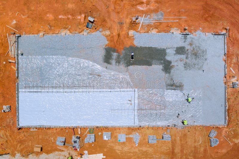 A Barrier Plastic Barrier is Installed before Concrete is Poured into