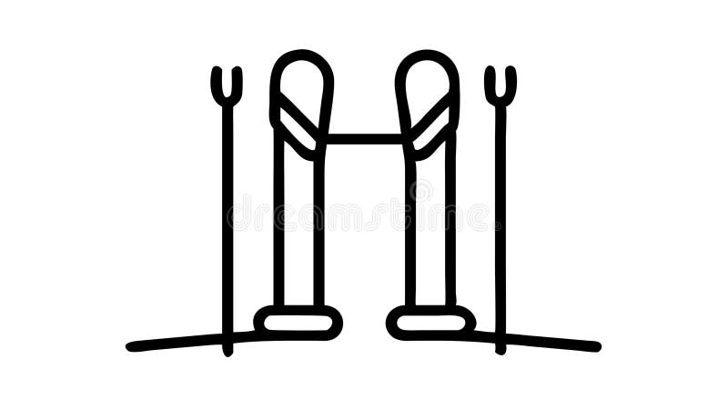Barrier Posts Icon, Control and Boundary Symbol, vector design Generative AI royalty free illustration