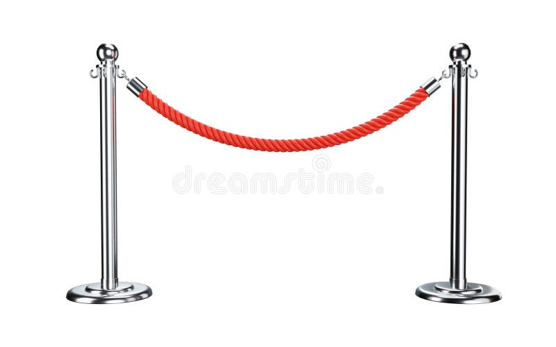 Stainless Steel Barrier Red Rope Stock Illustrations 15 Stainless