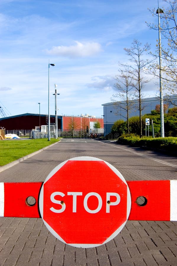 Barrier_Stop_Sign_1 imagens de stock Barrier_Stop_Sign_1 imagens de stock