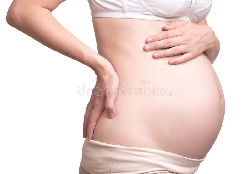 Barriga da menina grávida foto de stock royalty free
