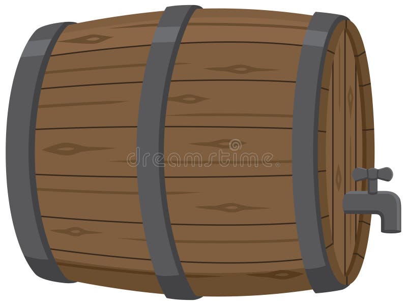 A beer keg or wine keg with a spout. A beer keg or wine keg with a spout.