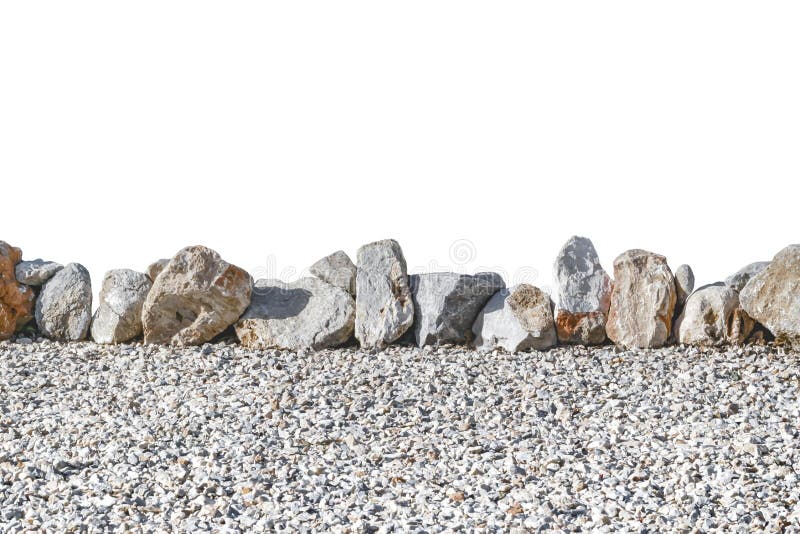 Barri?re en pierre de jardin d'isolement sur le fond blanc Cl?ture naturelle images stock Barri?re en pierre de jardin d'isolement sur le fond blanc Cl?ture naturelle images stock