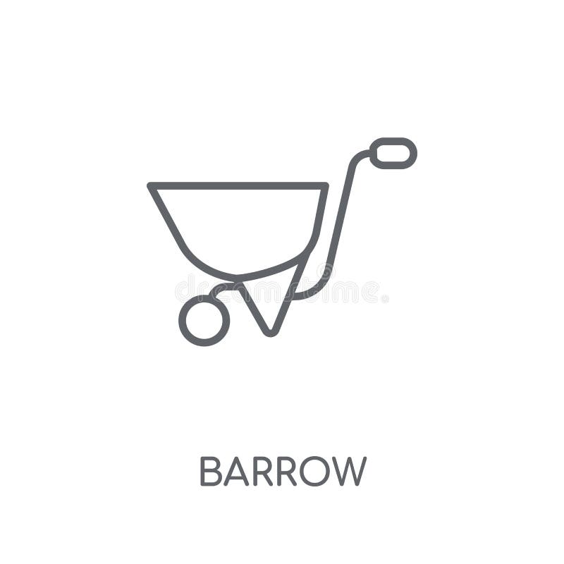 Barrow linear icon. Modern outline Barrow logo concept on white vector illustration Barrow linear icon. Modern outline Barrow logo concept on white vector illustration