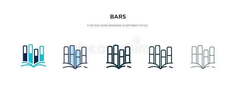 Bars Symbol In Einer Anderen Stil Vektorgrafik Zwei Farbige Und Schwarze Balken Vektorsymbole Die In Gefullt In Umrissen Linie Vektor Abbildung Illustration Von Sprudel Getrank 161196343