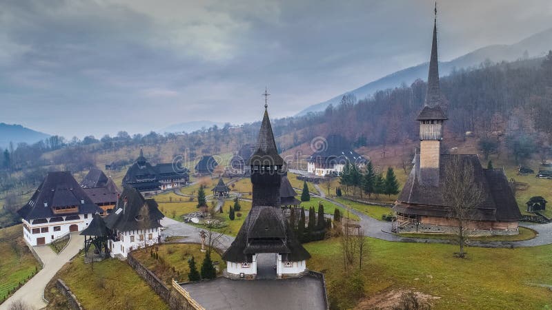 Barsana kloster i Maramures, Rumänien arkivfoton Barsana kloster i Maramures, Rumänien arkivfoton