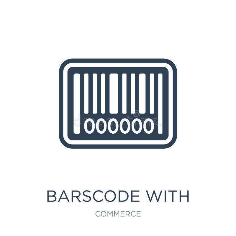与零象的barscode在时髦设计样式 与在白色背景隔绝的零象的barscode 与零传染媒介的barscode 库存例证