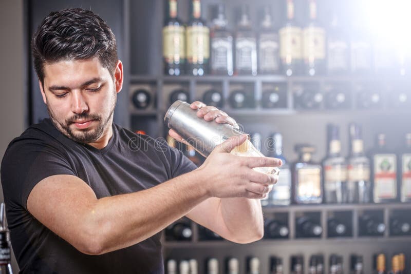 Bartender at work stock image. Image of bartender, barman 90734065