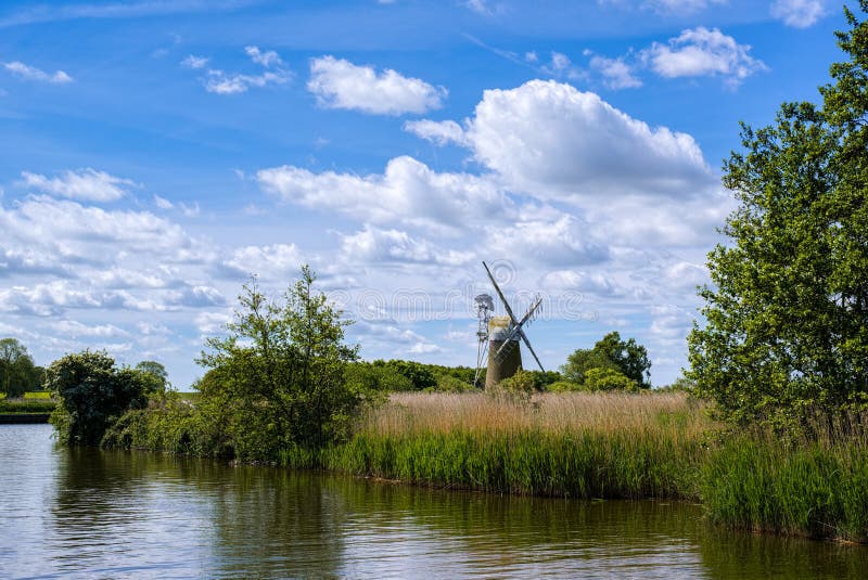 BARTON TURF, NORFOLK/UK MAY 23 View of Turf Fen Mill at Bart Stock