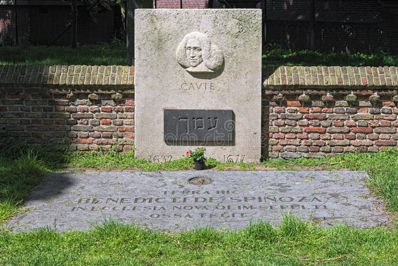 Baruch de Spinoza Burial Monument in The Hague, Netherlands stock photos Baruch de Spinoza Burial Monument in The Hague, Netherlands stock photos