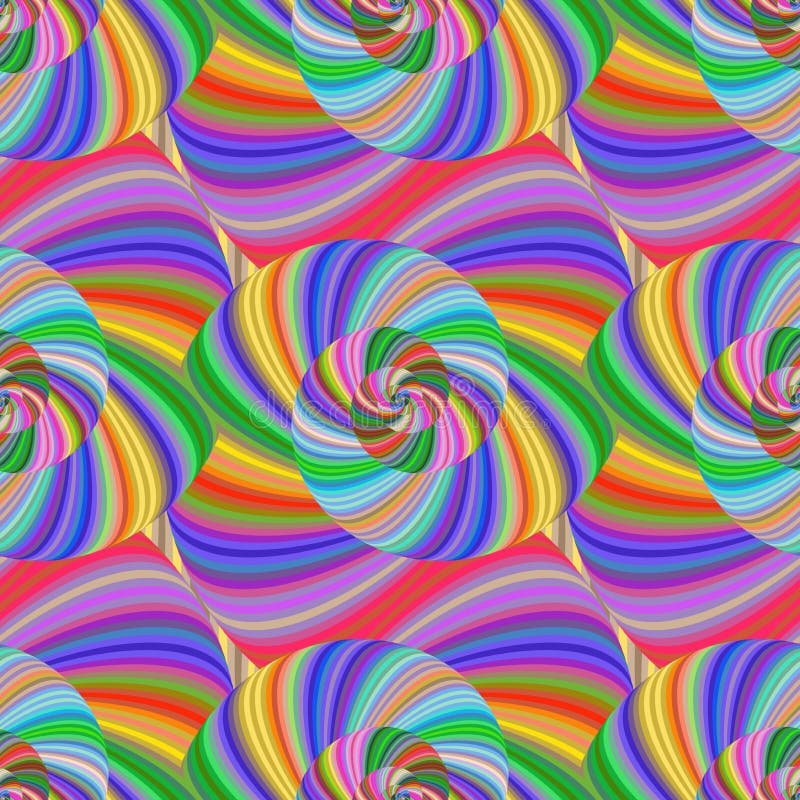 Barwiony ślimakowaty fractal wzoru tło w jaskrawych kolorach